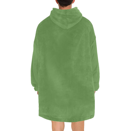 Men's Camouflage Green Solid Blanket Hoodie