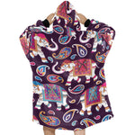 Women's Indian Style Paisley Abstract Blanket Hoodie