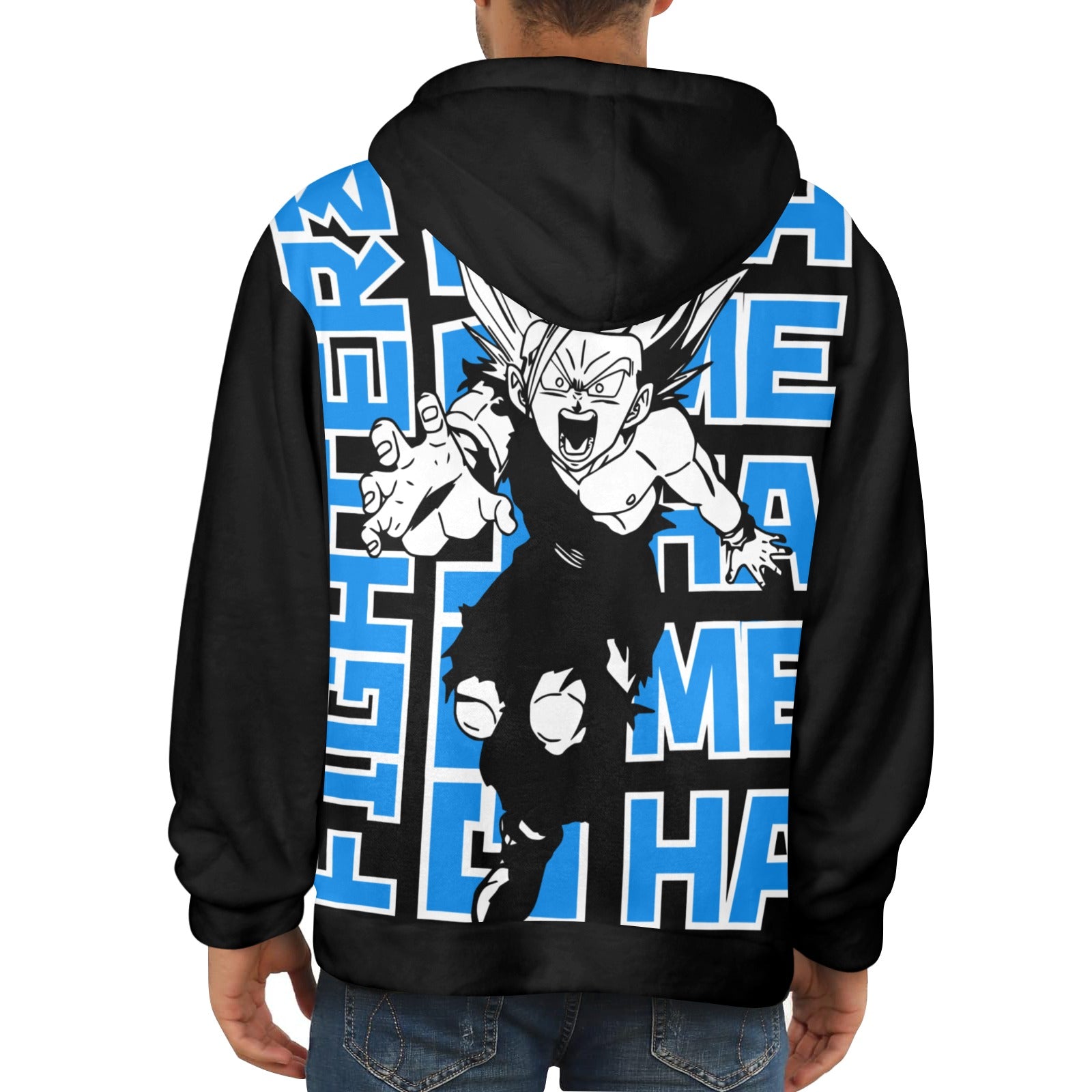Men's Vegeta Dragon Ball Z Anime Flannel Hoodie