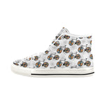 Women's Bicycle Pattern Abstract High Top Shoes