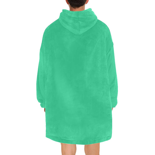 Men's Medium Spring Green Solid Blanket Hoodie