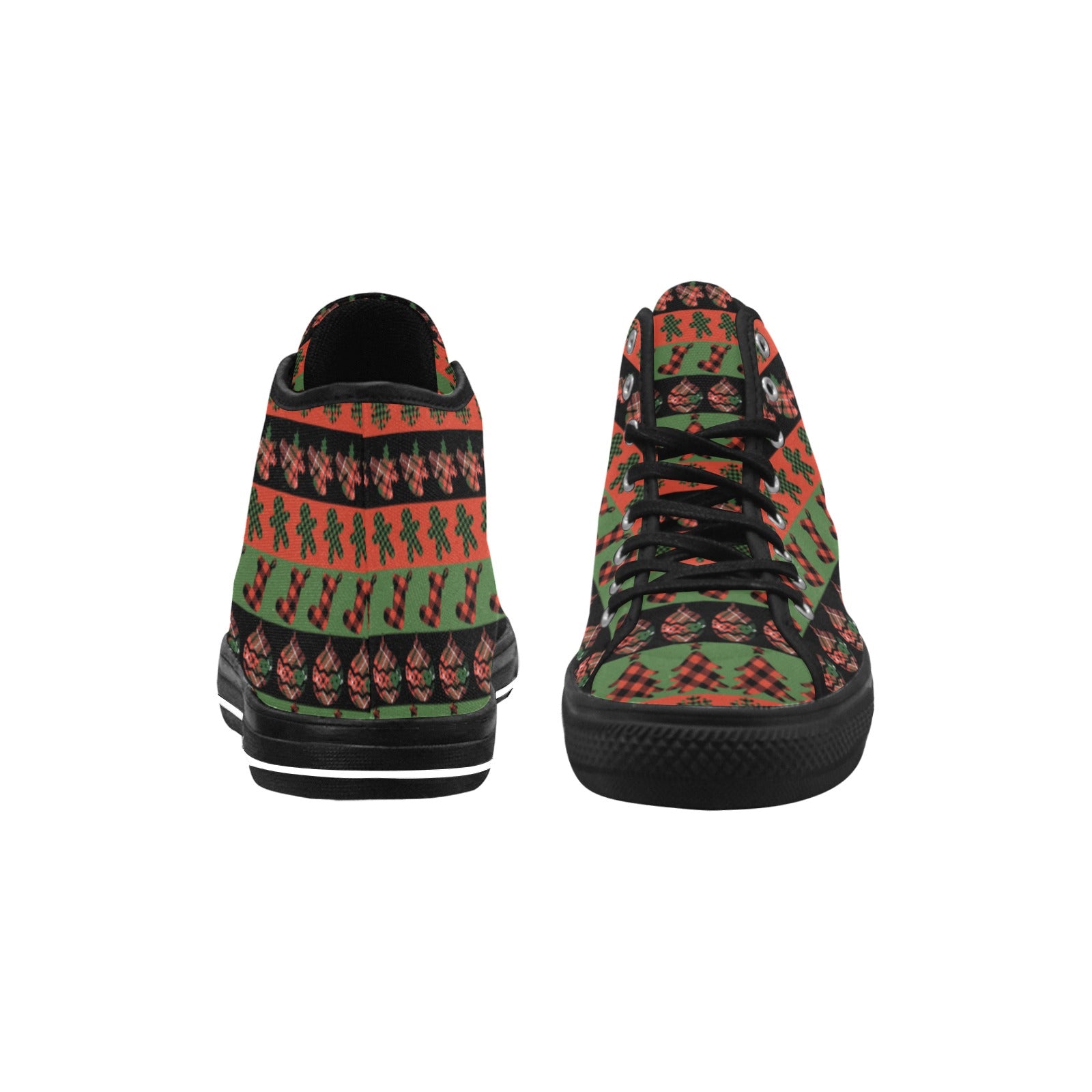 Men's Christmas Stripped Abstract High Top Shoes