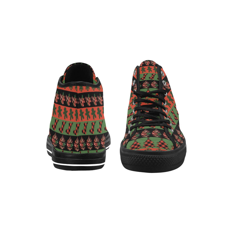 Men's Christmas Stripped Abstract High Top Shoes