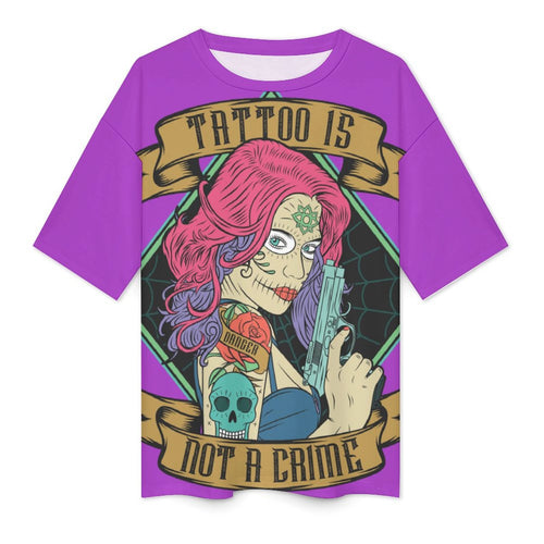 Women's Tattoo Doll Acid & Punk Oversized T-shirt