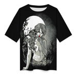 Women's Full Moon Night Acid & Punk Oversized T-shirt