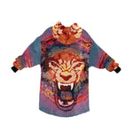 Men's Angry Lion Abstract Blanket Hoodie