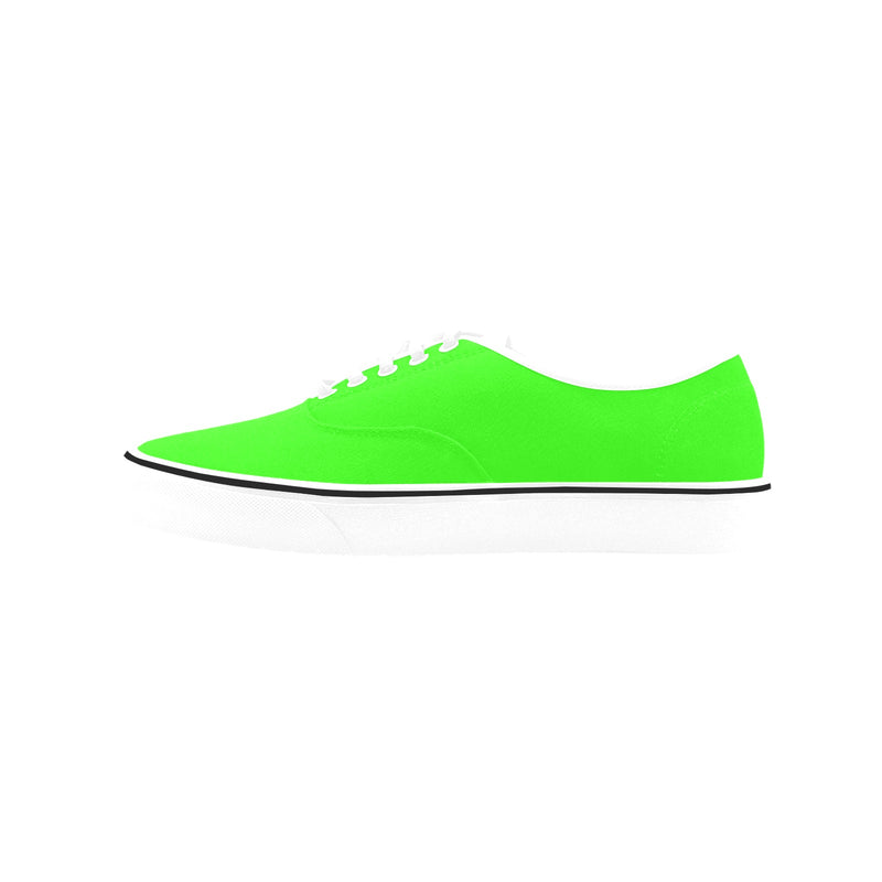 Men's Neon Greens Solid Low Top Shoes