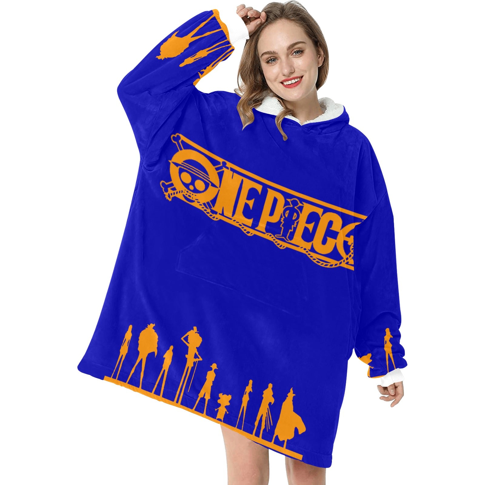 Women's One Piece Anime Blanket Hoodie