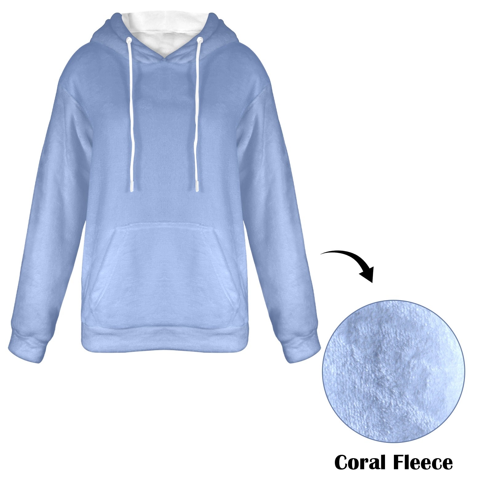Women's Wild Blue Yonder Solid Flannel Hoodie