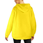 Women's Golden Yellow Solid Flannel Hoodie