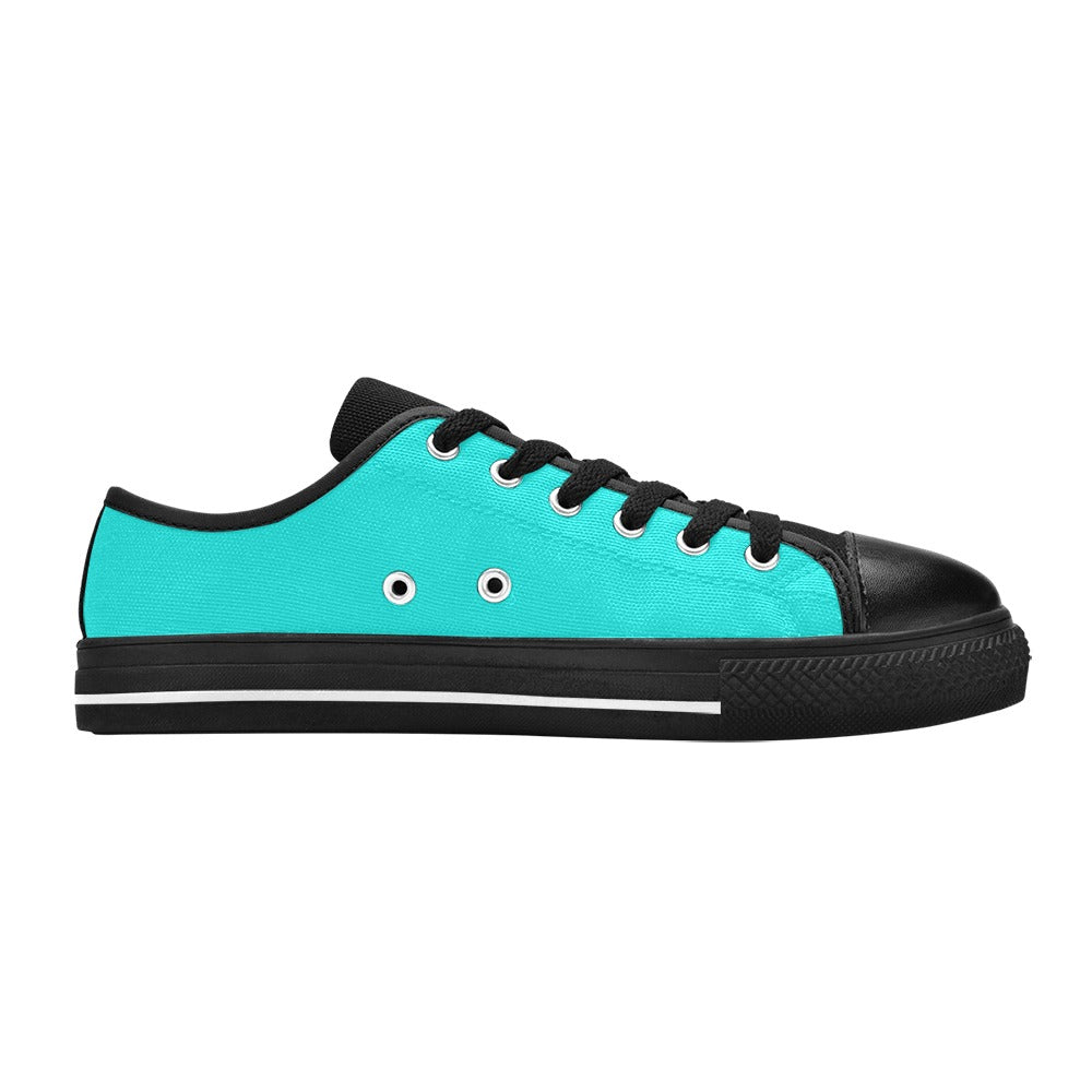 Men's Bright Turquoise Solid Low Top Shoes