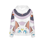 Men's Sailor Moon Cat Anime Flannel Hoodie