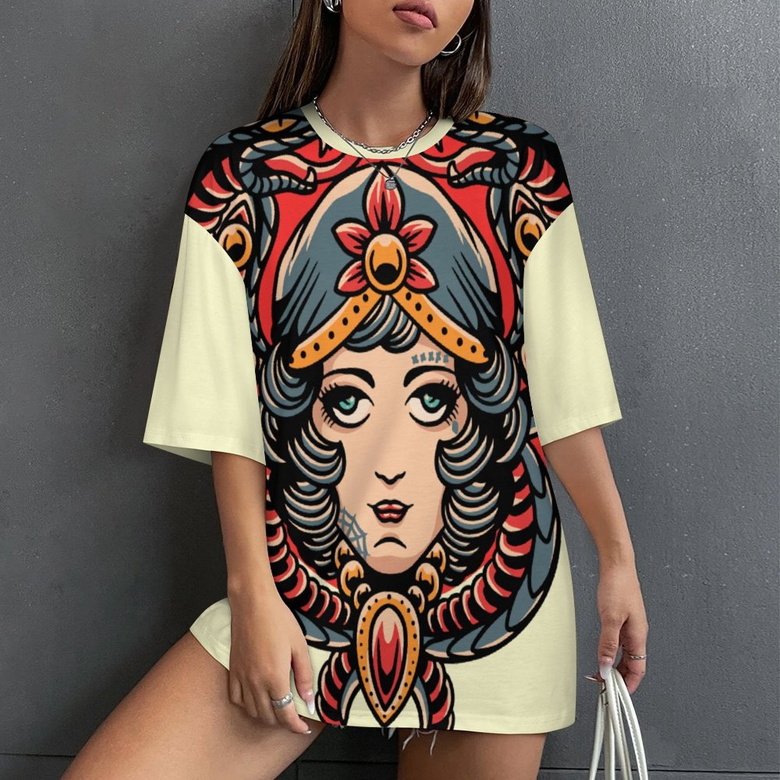 Women's Doll Face Acid & Punk Oversized T-shirt