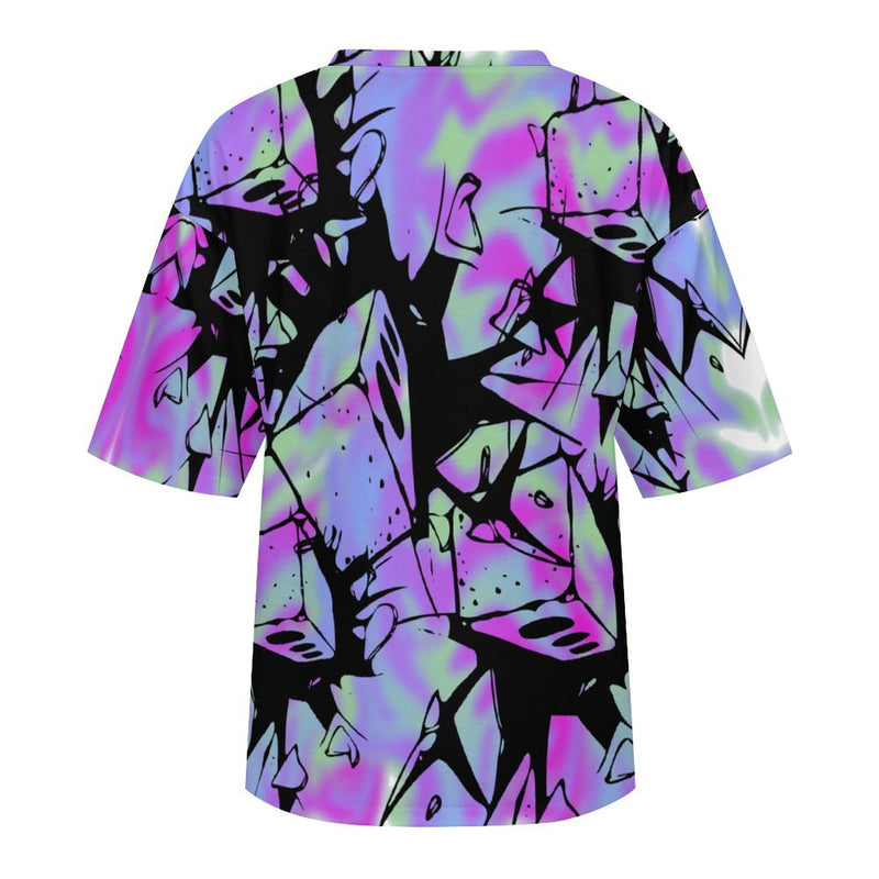 Women's Psychedelic Synthwave Acid & Punk Oversized T-shirt