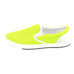 Women's Fluorescent Yellow Solid Slip-on Shoes