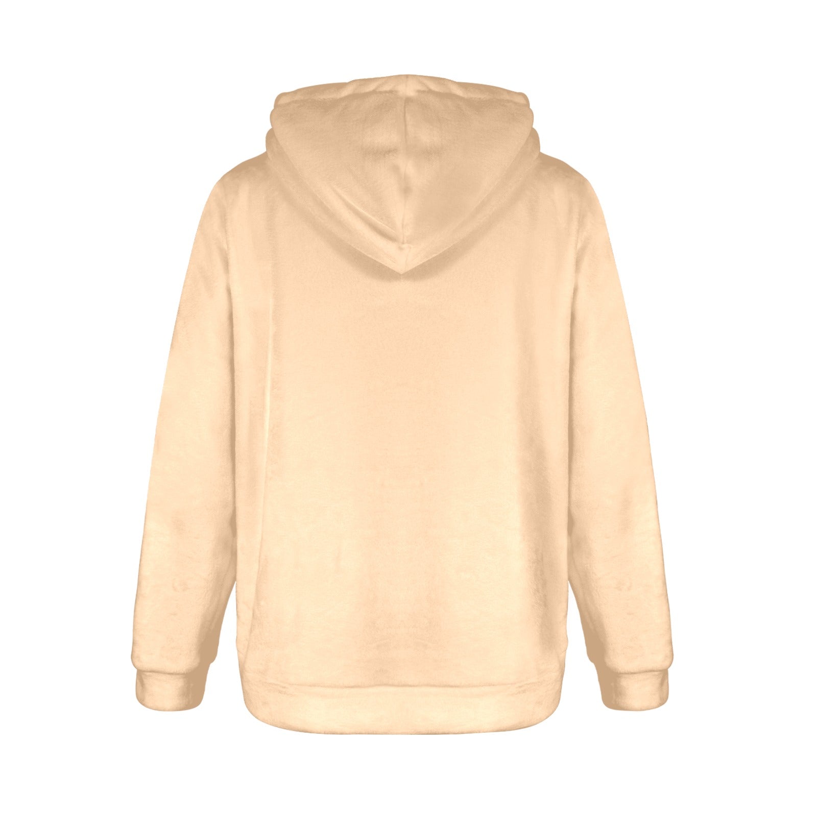 Women's Peach Puff Solid Flannel Hoodie
