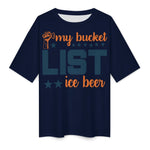 Men's My Bucket List Typography Oversized T-shirt