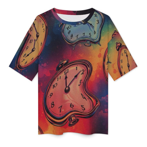 Women's Psychedelic Lost in Time Acid & Punk Oversized T-shirt