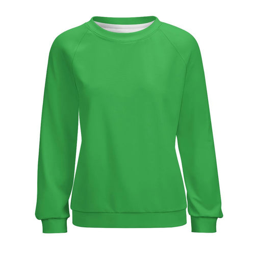 Women's Medium Sea Green Solid Sweatshirt