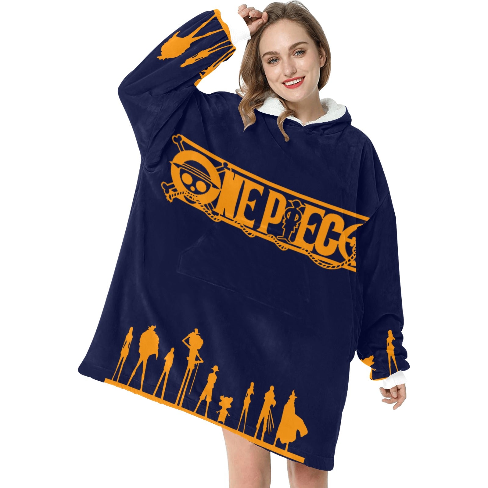Women's One Piece Anime Blanket Hoodie