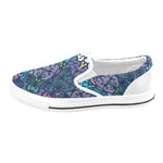 Men's Cosmic Blue Swirl Abstract Slip-on Shoes