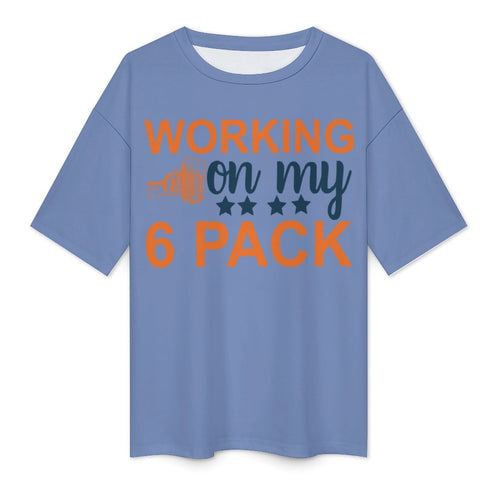 Women's 6 Pack Typography Oversized T-shirt
