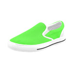 Men's Neon Green Solid Slip-on Shoes