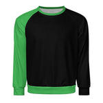 Men's Black & Green Solid Sweatshirt