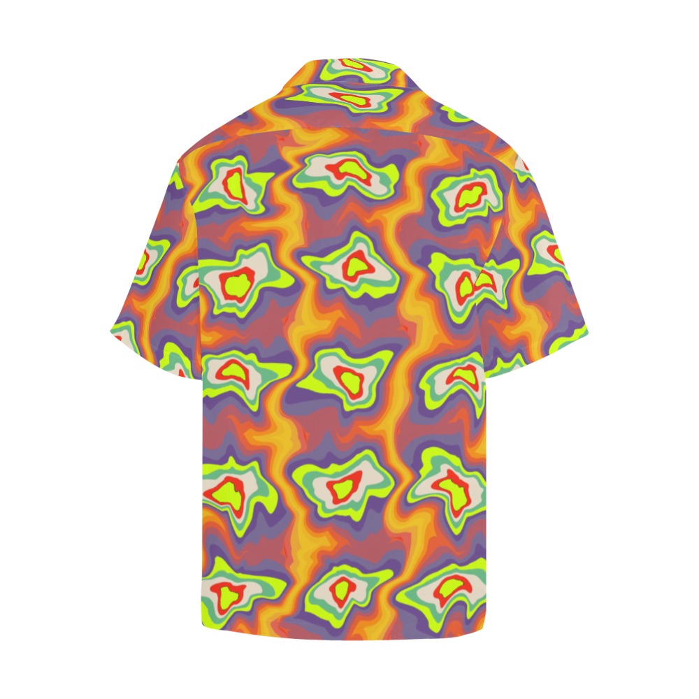 Men's Confusion Swirl Abstract Half Sleeve Shirt