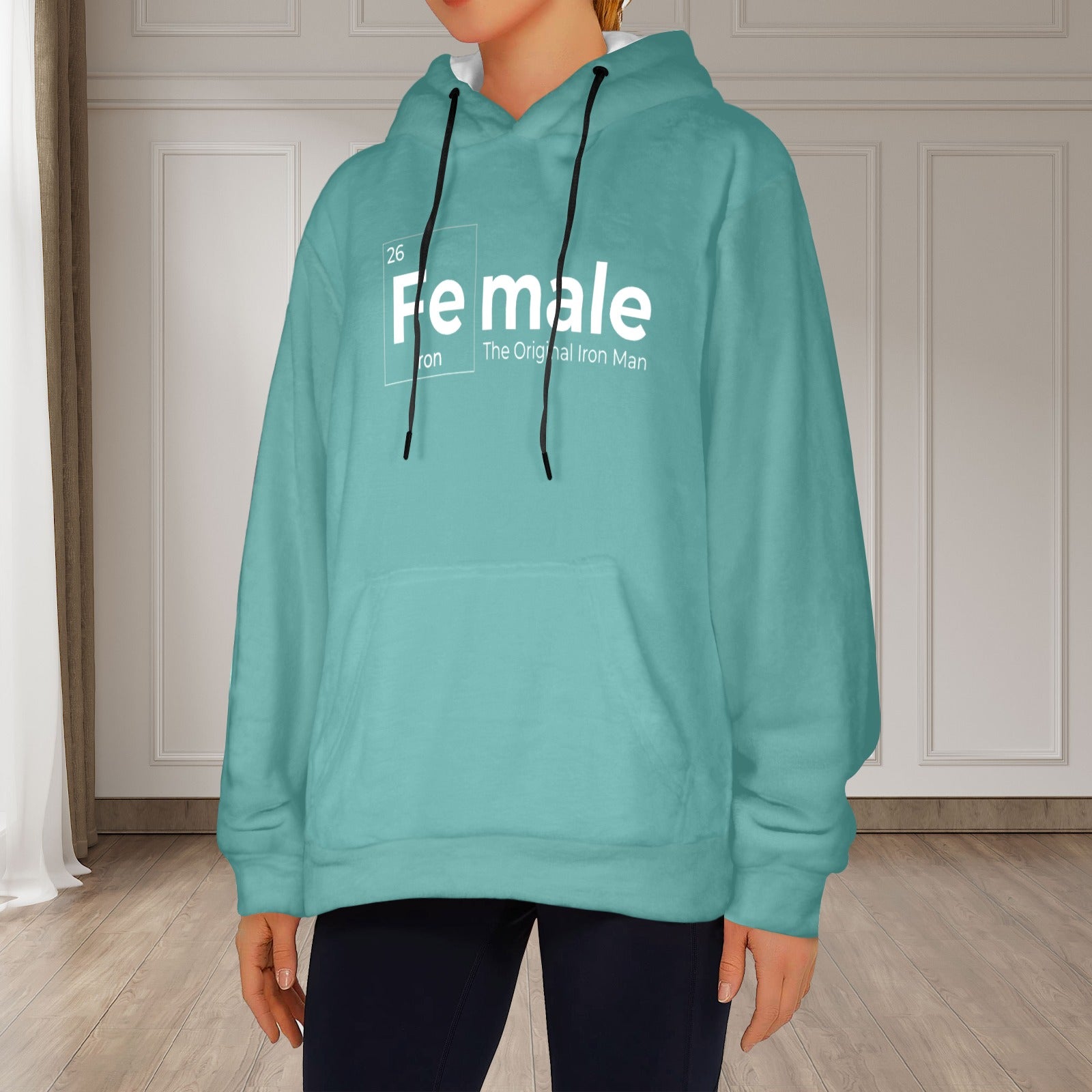 Women's Fe-male Abstract Flannel Hoodie