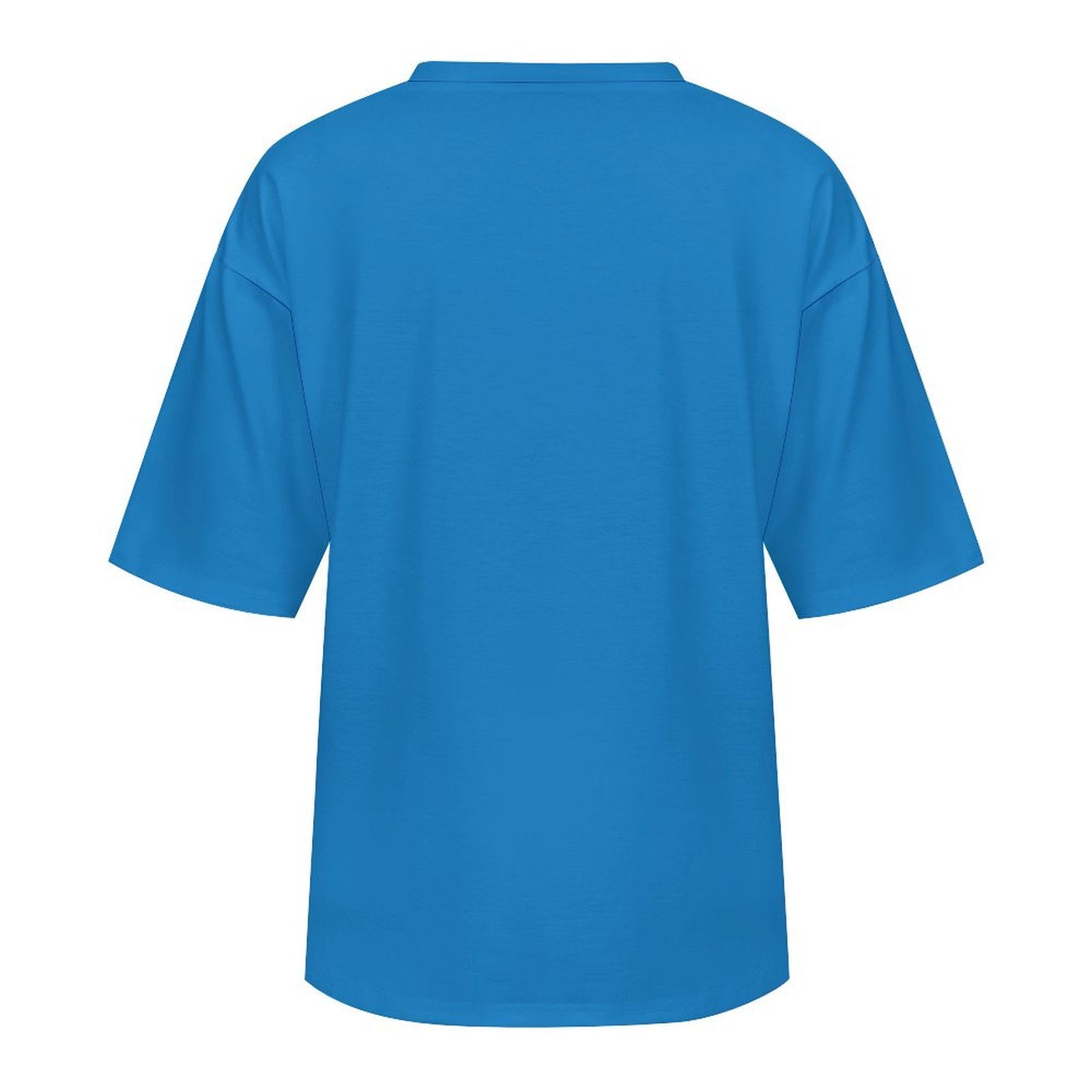 Men's Steel Blue Solid Oversized T-shirt