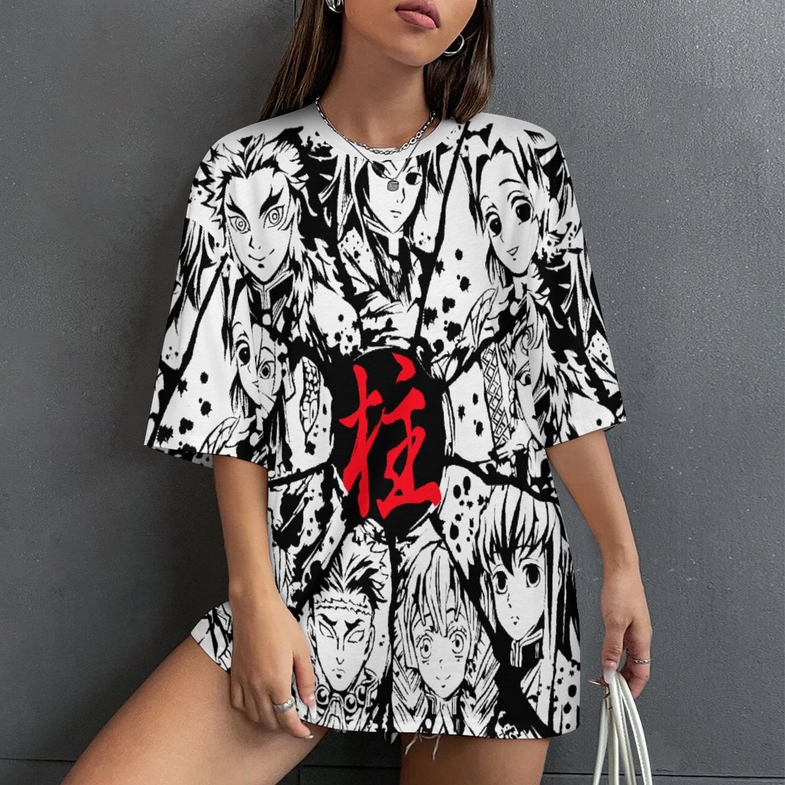 Women's Demon Slayer Universe Anime Oversized T-shirt