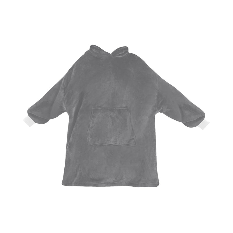 Women's Dim Grey Solid Blanket Hoodie