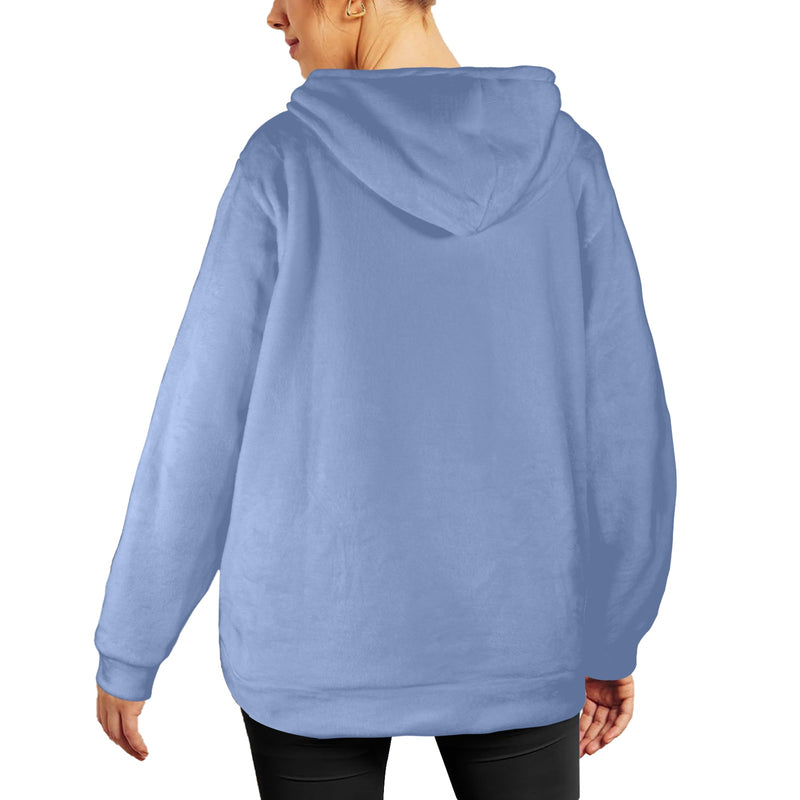 Women's Fe-male Abstract Flannel Hoodie