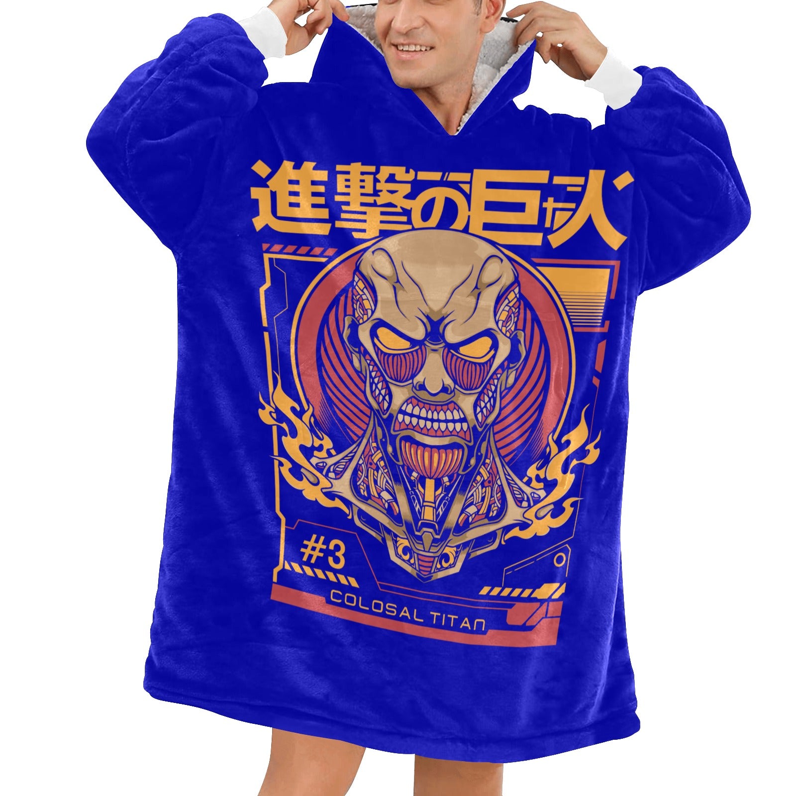 Men's Attack On Titans Anime Blanket Hoodie
