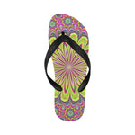Men's Psychedelic Starburst Abstract Flip Flops