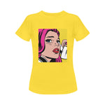 Women's Anime Lady Abstract Classic Fit T-shirt