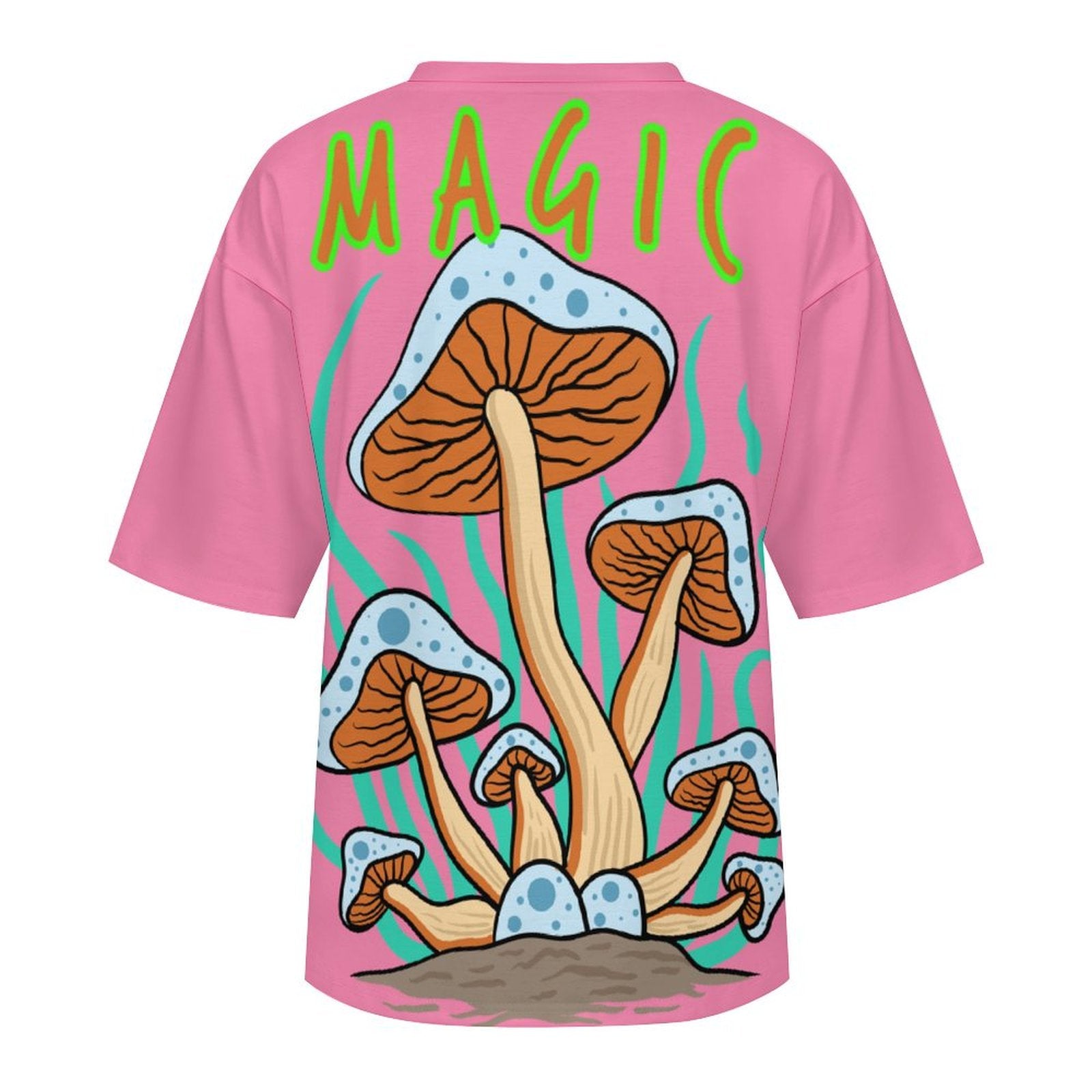 Men's Psychedelic Magic Mushrooms Acid & Punk Oversized T-shirt