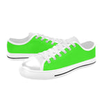 Men's Neon Green Solid Low Top Shoes
