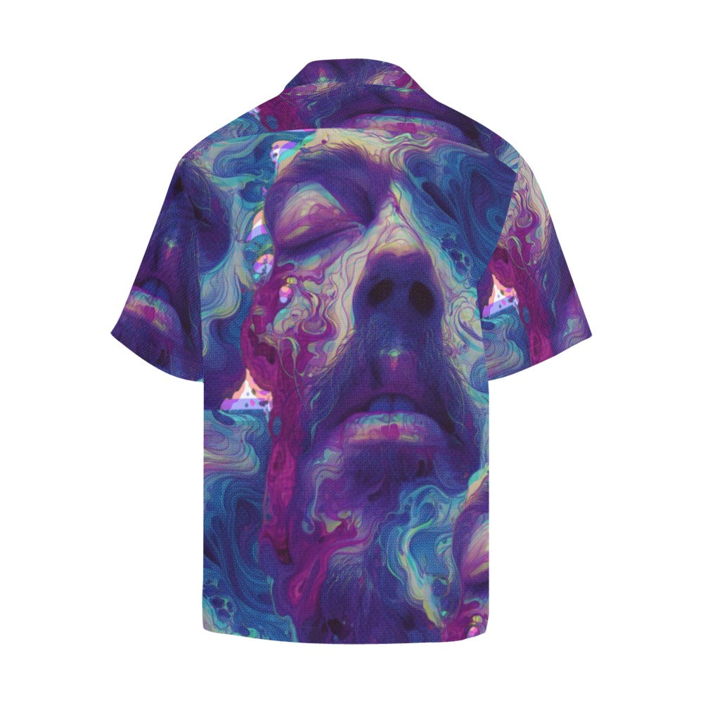 Men's Godly Face Abstract Half Sleeve Shirt