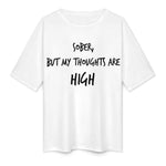 Men's High Thoughts Typography Oversized T-shirt