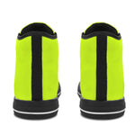 Men's Fluorescent Yellow Solid High Top Shoes