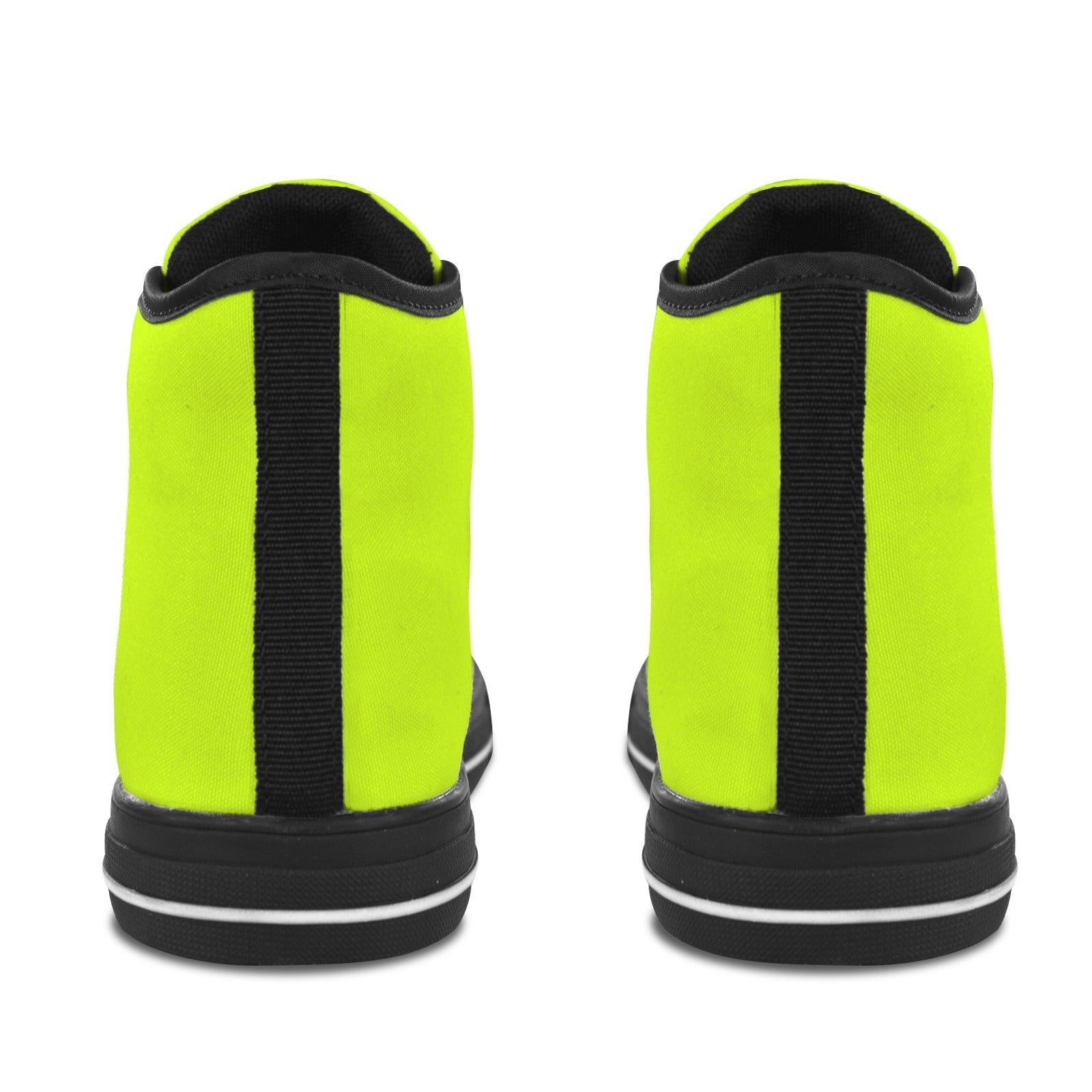 Men's Fluorescent Yellow Solid High Top Shoes