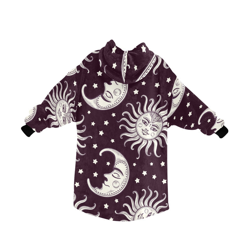 Women's Sun and Moon Abstract Blanket Hoodie