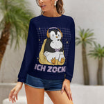 Women's Chilling Penguin Abstract Sweatshirt