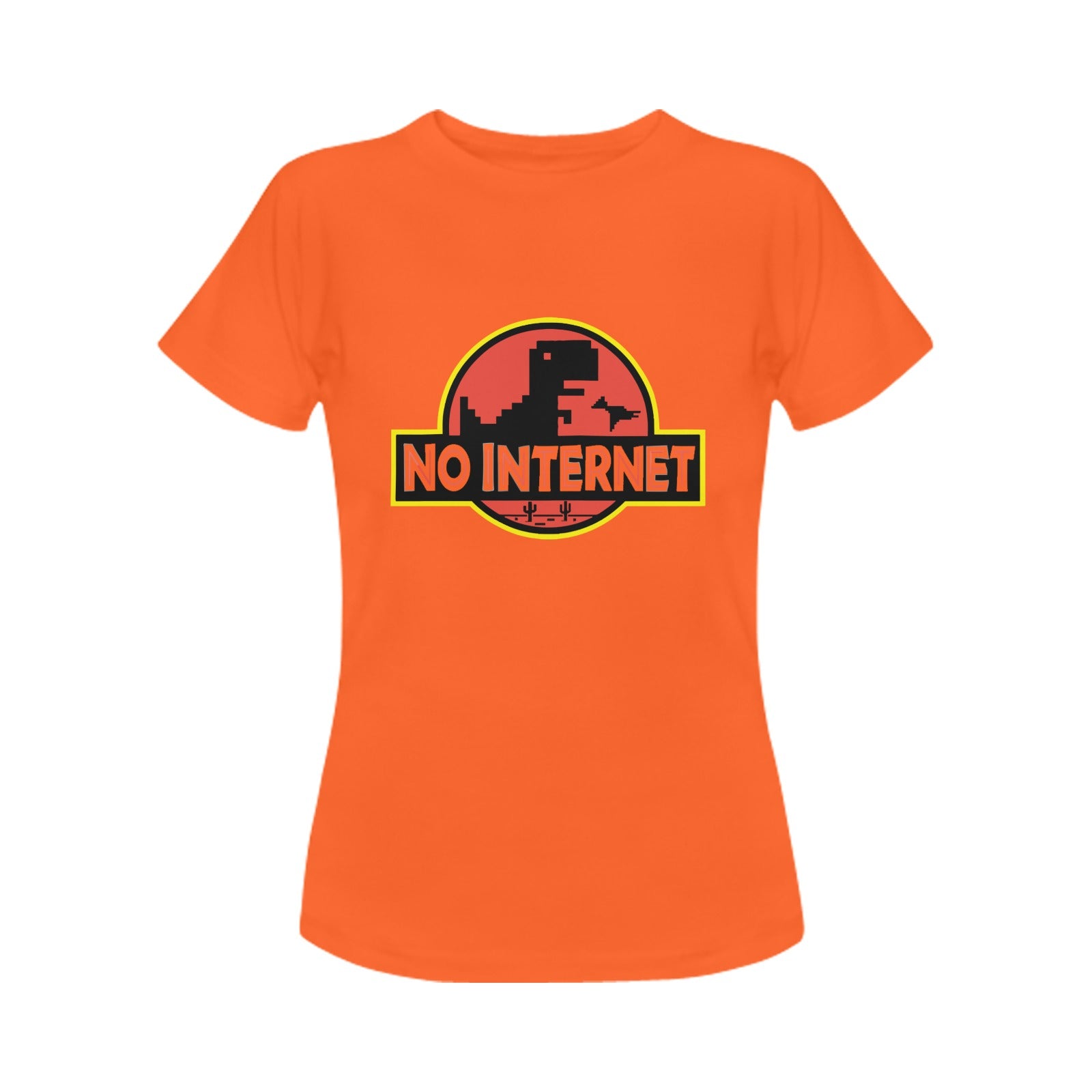 Women's No Internet Abstract Classic Fit T-shirt