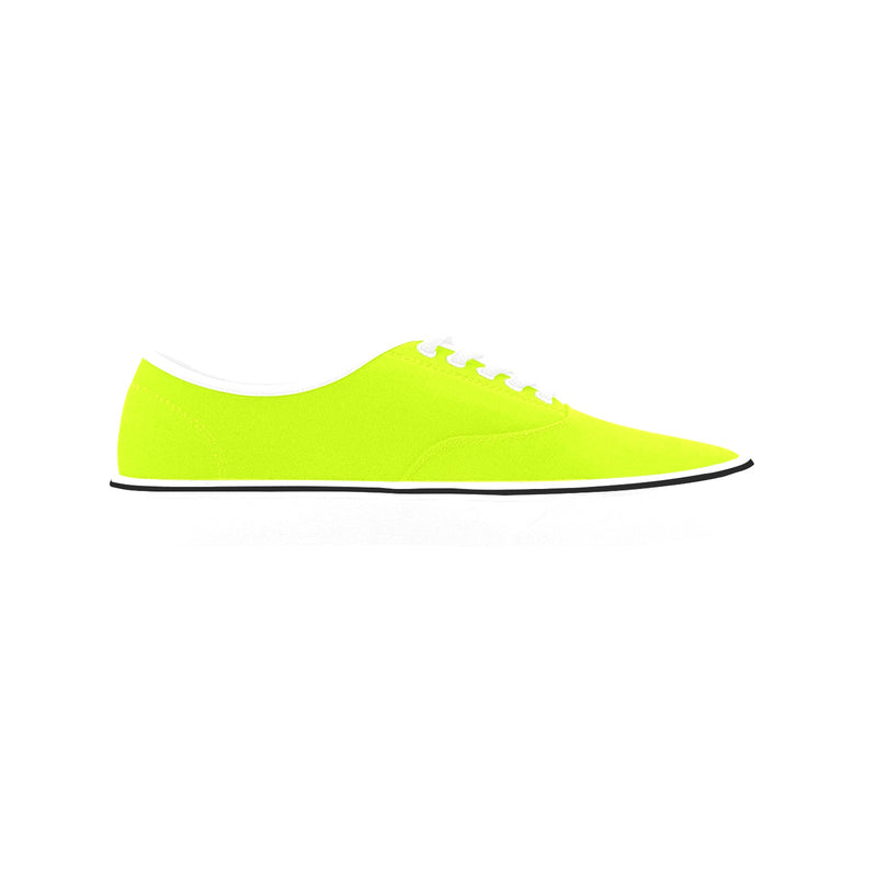 Women's Fluorescent Yellows Solid Low Top Shoes