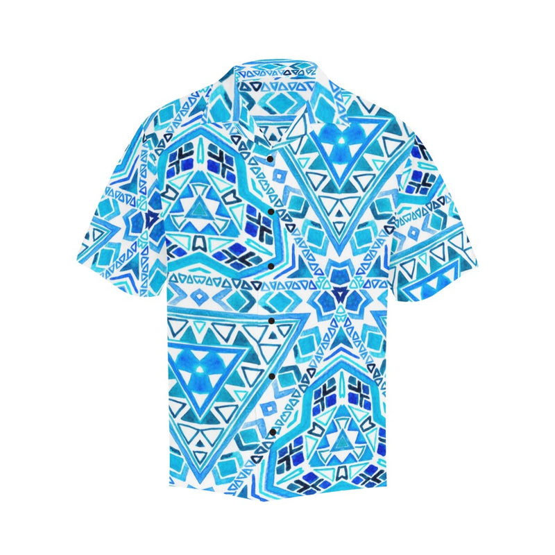 Men's Icy Tazrik Mosaic Abstract Half Sleeve Shirt