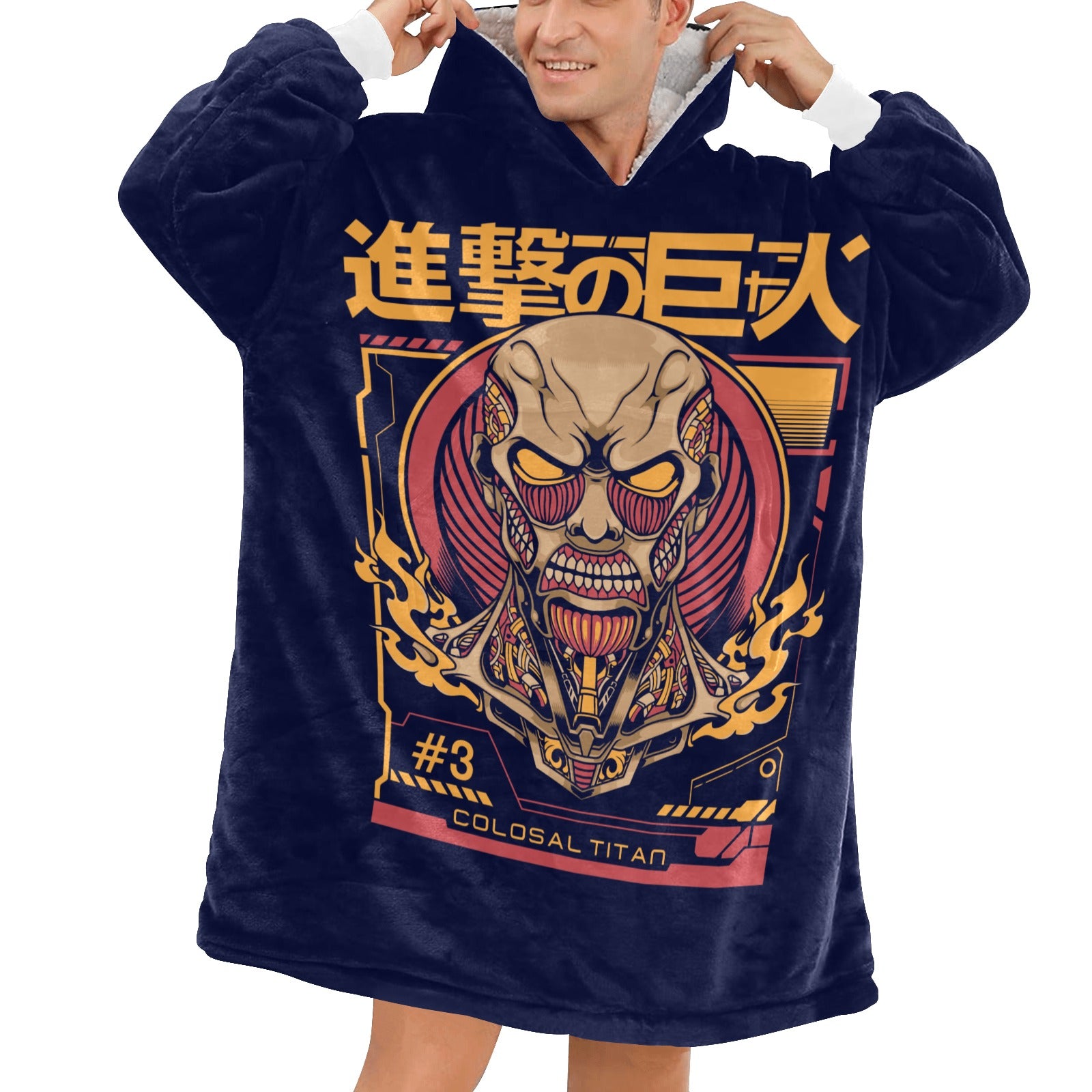 Men's Attack On Titans Anime Blanket Hoodie