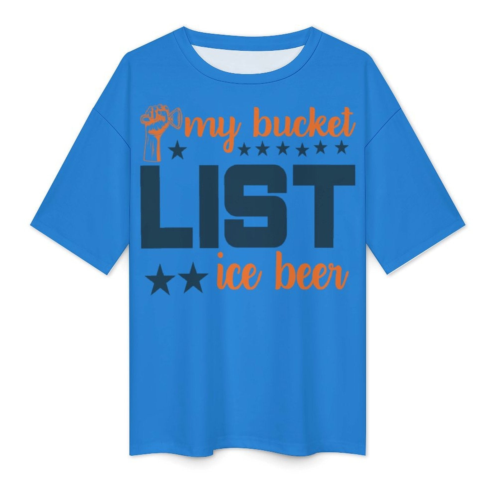 Men's My Bucket List Typography Oversized T-shirt